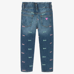 Guess-Синие джинсы с вышитыми логотипами | Childrensalon Outlet