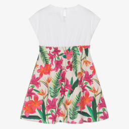 Guess-Платье из хлопка с цветочным узором для девочек розовое | Childrensalon Outlet