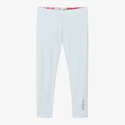 Guess-Girls Floral Double-Sided Blue Leggings | Childrensalon Outlet