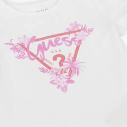 Guess-Girls Floral Emblem Cotton Tee | Childrensalon Outlet