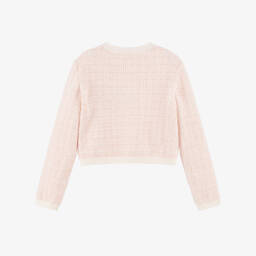 Guess-Розовый вязаный кардиган с золотым декором для девочек | Childrensalon Outlet
