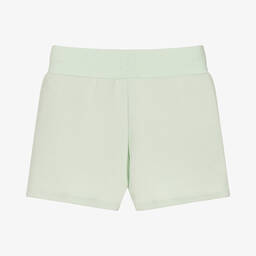Guess-Girls Green Jersey Logo Shorts | Childrensalon Outlet