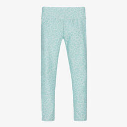 Guess-Girls Green Leopard Leggings | Childrensalon Outlet