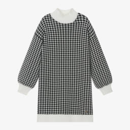 Guess-فستان بنقشة هاوندستوث لون أسود | Childrensalon Outlet