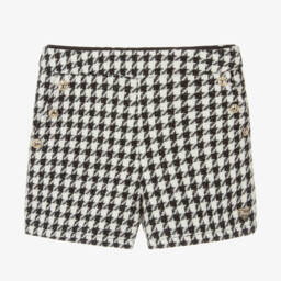 Guess-Girls Houndstooth Tweed Shorts | Childrensalon Outlet
