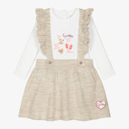 Guess-Girls Ivory & Beige Dress Ensemble | Childrensalon Outlet