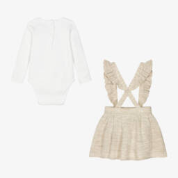 Guess-Girls Ivory & Beige Dress Ensemble | Childrensalon Outlet