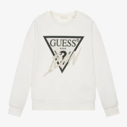 Guess-سويتشيرت بديامونتي قطن لون عاجي | Childrensalon Outlet