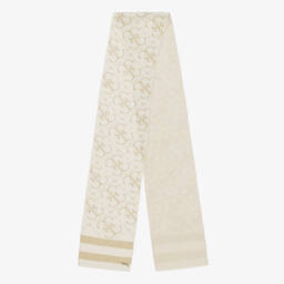 Guess-Girls Ivory & Gold Knitted 4g Hat Set | Childrensalon Outlet