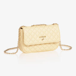 Guess-Girls Ivory Quilted Shoulder Bag (18cm) | Childrensalon Outlet