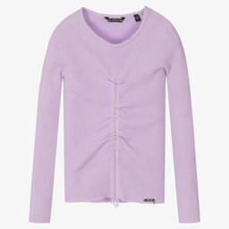 Guess-Girls Lilac Drawstring Top | Childrensalon Outlet
