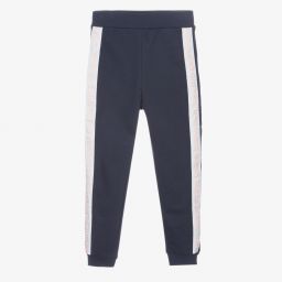 Guess-Girls Navy Blue Cotton Joggers | Childrensalon Outlet