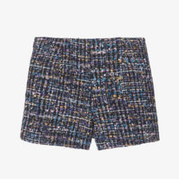 Guess-Girls Navy Tweed Skirt Shorts | Childrensalon Outlet