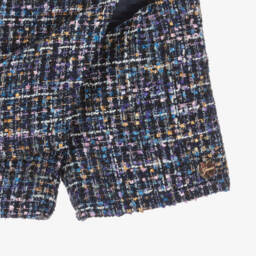 Guess-Girls Navy Tweed Skirt Shorts | Childrensalon Outlet