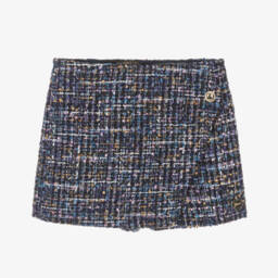 Guess-Girls Navy Tweed Skirt Shorts | Childrensalon Outlet