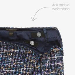 Guess-Girls Navy Tweed Skirt Shorts | Childrensalon Outlet