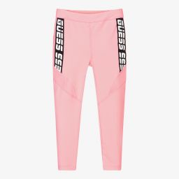 Guess-ليغنغز جيرسي لون زهري نيون للبنات | Childrensalon Outlet