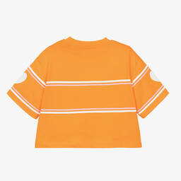 Guess-Girls Orange Cotton T-Shirt  | Childrensalon Outlet