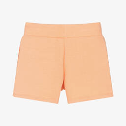 Guess-Girls Orange Jersey Logo Shorts | Childrensalon Outlet