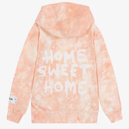 Guess-Girls Orange Tie-Dye Banksy Hoodie | Childrensalon Outlet