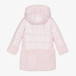 Guess-Girls Pale Pink Reversible Coat | Childrensalon Outlet