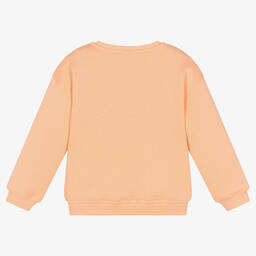 Guess-Girls Pastel Orange Logo Sweatshirt | Childrensalon Outlet