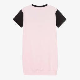 Guess-Girls Pink & Black Cotton Dress | Childrensalon Outlet