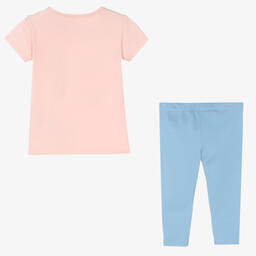 Guess-Girls Pink & Blue Leggings Set | Childrensalon Outlet