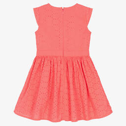 Guess-Girls Pink Broderie Anglaise Dress | Childrensalon Outlet