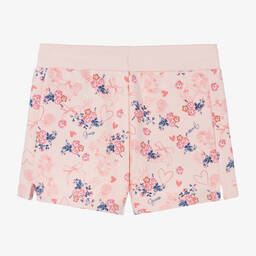 Guess-Girls Pink Cotton Floral Shorts | Childrensalon Outlet
