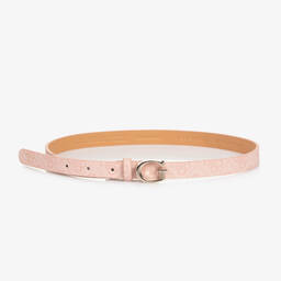Guess-Girls Pink Faux Leather 4g Belt | Childrensalon Outlet