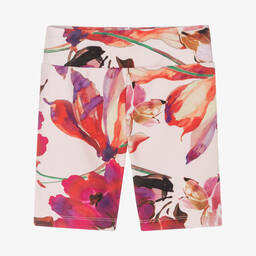 Guess-Розовые велосипедные шорты с цветами | Childrensalon Outlet