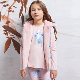 Guess-Girls Pink Floral Leggings | Childrensalon Outlet