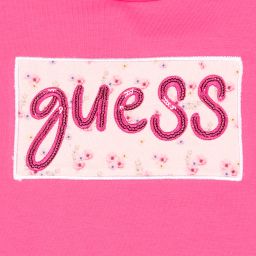 Guess-Розовая футболка в цветочек для девочек | Childrensalon Outlet