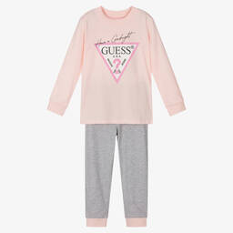 Guess-Girls Pink & Grey Pyjamas | Childrensalon Outlet