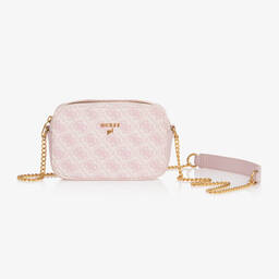 Guess-Girls Pink Jacquard Shoulder Bag (19cm) | Childrensalon Outlet