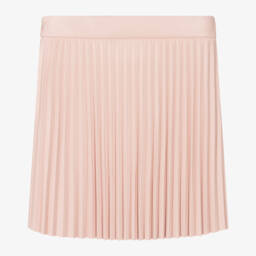 Guess-Girls Pink Pleated Faux Leather Skirt | Childrensalon Outlet