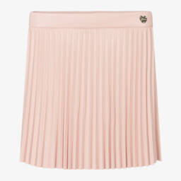 Guess-Girls Pink Pleated Faux Leather Skirt | Childrensalon Outlet