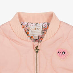 Guess-Girls Pink Quilted Jacket | Childrensalon Outlet