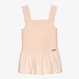 Guess-Girls Pink Ruched Top | Childrensalon Outlet