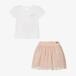 Guess-Girls Pink Sparkle Tulle Ensemble | Childrensalon Outlet