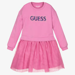 Guess Robe sweat rose a tutu fille Childrensalon Outlet