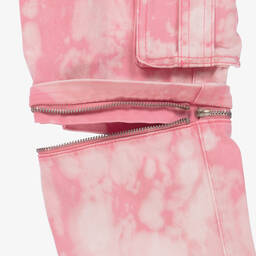 Guess-Girls Pink Tie-Dye Banksy Denim Jeans | Childrensalon Outlet