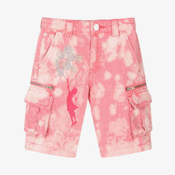 Guess-Girls Pink Tie-Dye Banksy Denim Jeans | Childrensalon Outlet
