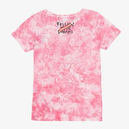 Guess-Girls Pink Tie-Dye Banksy T-Shirt | Childrensalon Outlet