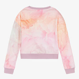 Guess-Girls Pink Tie-Dye Sweatshirt | Childrensalon Outlet