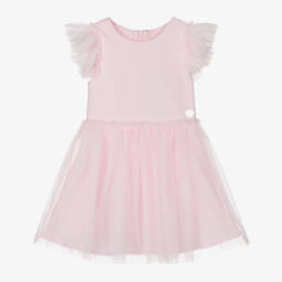Guess-Girls Pink Tulle Dress | Childrensalon Outlet