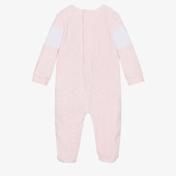 Guess-Girls Pink Velour Babygrow | Childrensalon Outlet