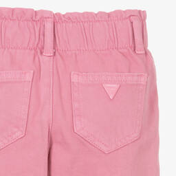 Guess-Girls Pink Wide-Leg Denim Jeans | Childrensalon Outlet