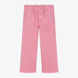 Guess-Girls Pink Wide-Leg Denim Jeans | Childrensalon Outlet